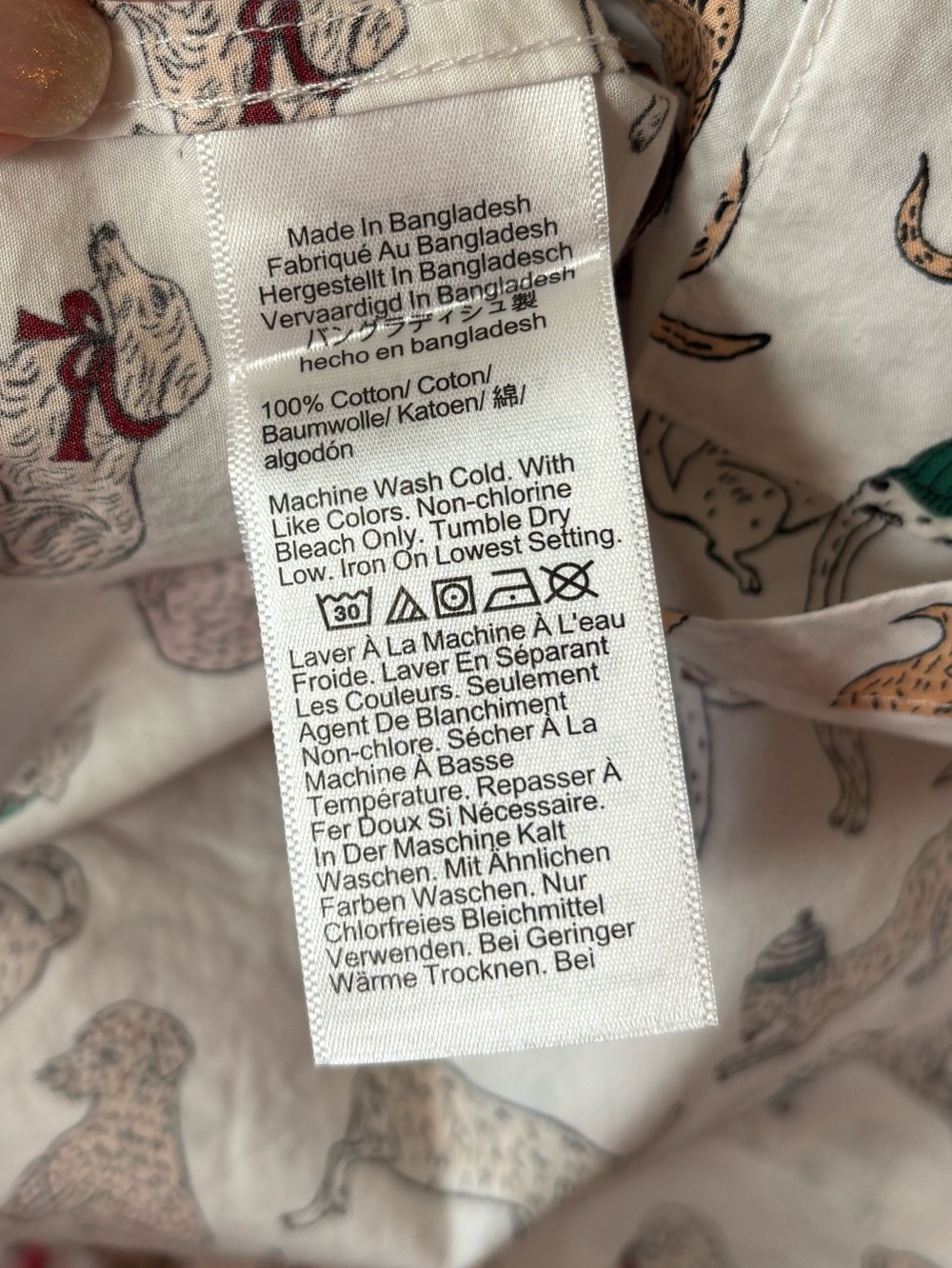 J. Crew Cotton poplin pajama pant set in snow dogs print XXL - Picture 6 of 9